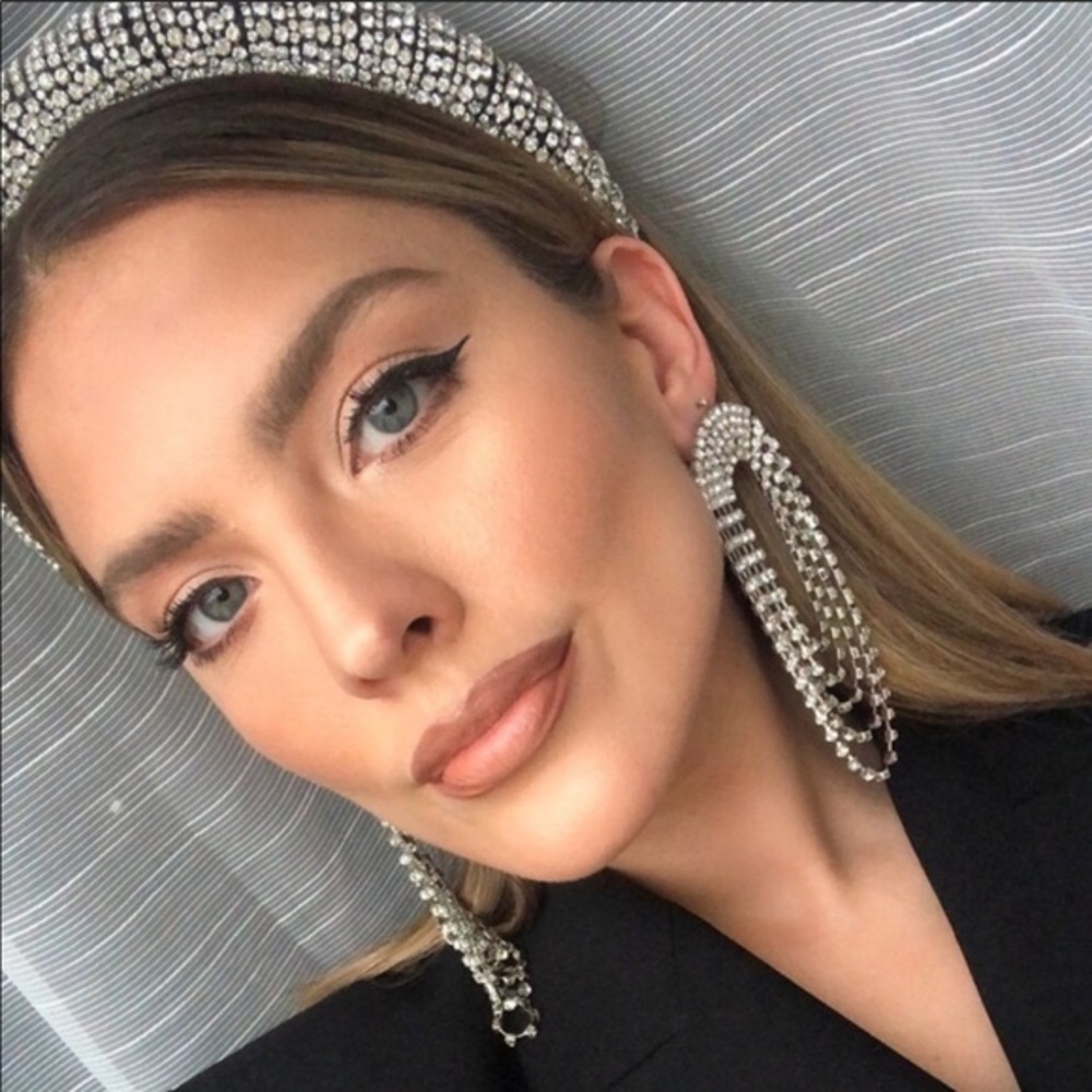 Zara Accessories Padded Headband with Rhinestones
